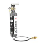 Intergases 2 kg refillable CO2 cylinder with SodaStream Terra W21.8 adapter kit, pressure gauge and 1.5 m hose – set-34-left