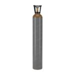 Heliumflasche 10 L, 200 bar, olivbraune Schulter – Vorderansicht