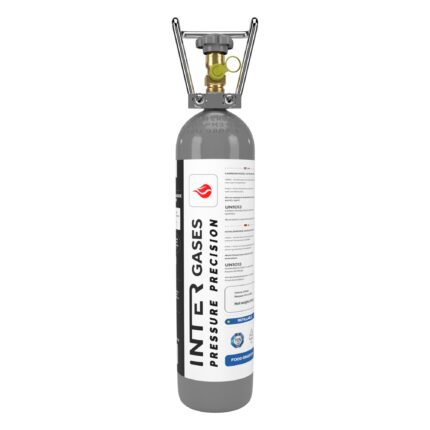 CO2 Flasche 2 kg mit Füllung, Lebensmittel-CO2 E290 – Vorderansicht