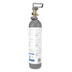 CO2 Flasche 2 kg mit Füllung, Lebensmittel-CO2 E290 – rechte Seite, ohne Schutzkappe, Ventil W21,8 sichtbar