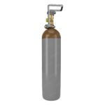 Heliumflasche 2,7 L, 200 bar, olivbraune Schulter – rechte Seite