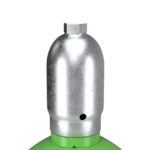 Intergases 50 L argon/CO2 82/18 welding gas cylinder, yellow-green shoulder – detail-cap
