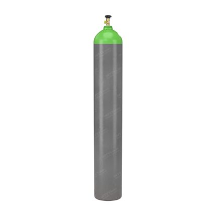 Intergases 50 L argon/CO2 82/18 welding gas cylinder, yellow-green shoulder – front