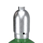 Intergases 50 L argon 5.0 welding gas cylinder, green shoulder – detail-cap