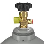 Intergases 50 L CO2 E290 food grade cylinder, grey – detail-valve