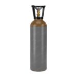 Heliumflasche 5 L, 200 bar, olivbraune Schulter – Vorderansicht