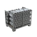Gitterbox with 5 L CO2 cylinders - rear view