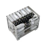 Gitterbox with 5 L CO2 cylinders - top view