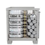 Gitterbox with 120 × 2 kg CO2 cylinders, side view