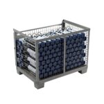 Gitterbox with 120 × 2 kg N2O cylinders, rear view